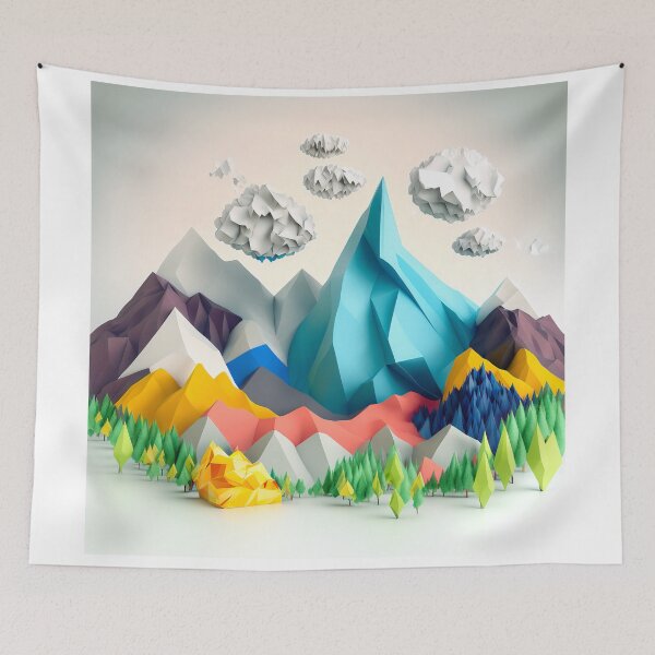 Item preview, origami mountains designed and sold by Kadhaf.