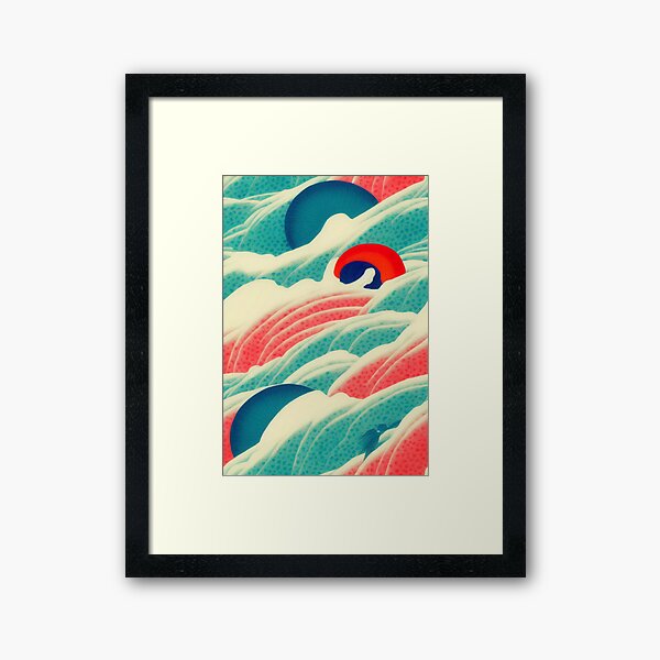 Aperçu de l'œuvre Motif de vague Ukiyo-e créée et vendue par Fragpop.