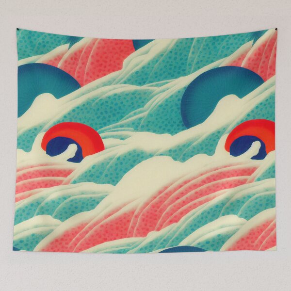 Artikelvorschau, Ukiyo-e-Wellenmuster entworfen und verkauft von Fragpop.