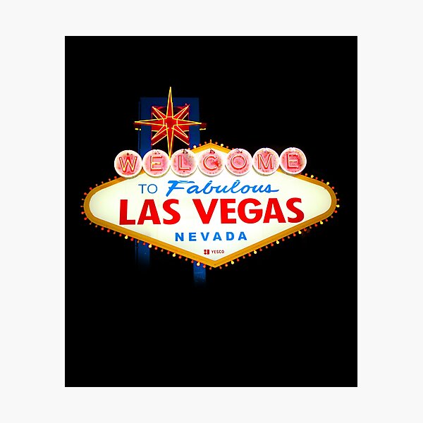 Las Vegas Sign Art Print Viva Vegas Art LV Artwork 