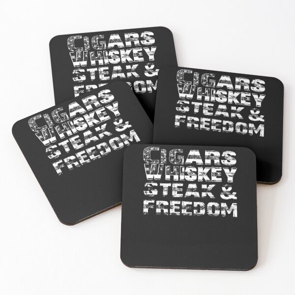 Item preview, Cigars whiskey steak freedom flag tee designed and sold by ferraudionne.