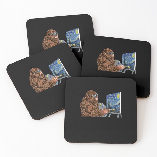 Item preview, Starry Night Bigfoot Painting designed and sold by simplife-art.