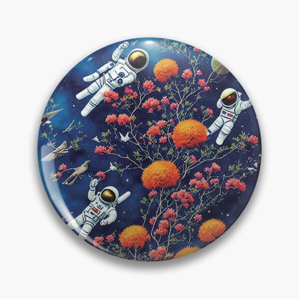 Item preview, astronauts cosmonauts in space with flowers, cosmos, weird, fantasy art, space traveler designed and sold by SBlagojevic.