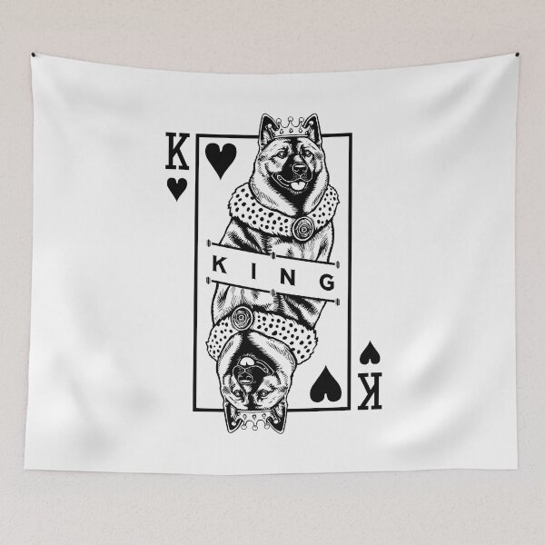 Item preview, Norwegian Elkhound King Of Hearts Funny Dog Lover Pop Art designed and sold by GrandeDuc.