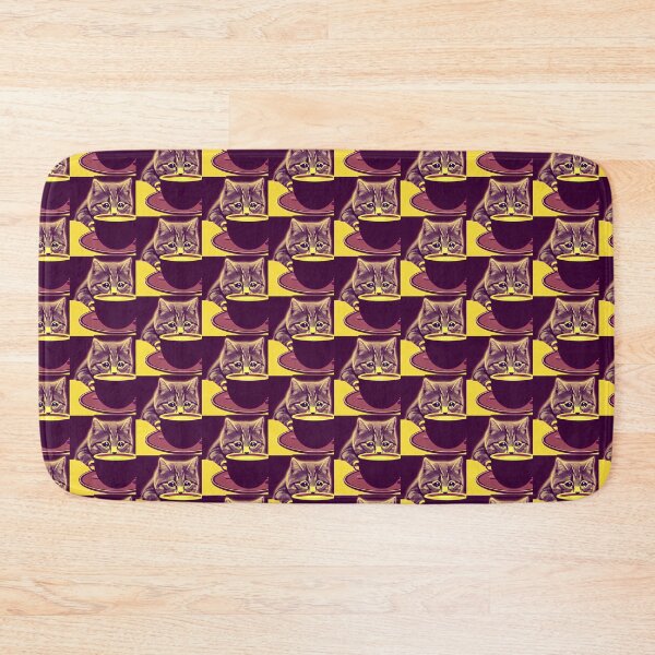 Item preview, Cat/kitten having coffee in the space designed and sold by artstore911.