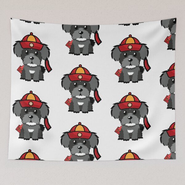 Item preview, Lunar New Year Schnauzer with Red Packets and Hat designed and sold by Pet Station.