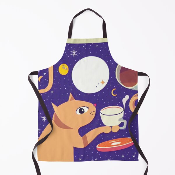 Item preview, Cat/kitten having coffee in the space designed and sold by artstore911.