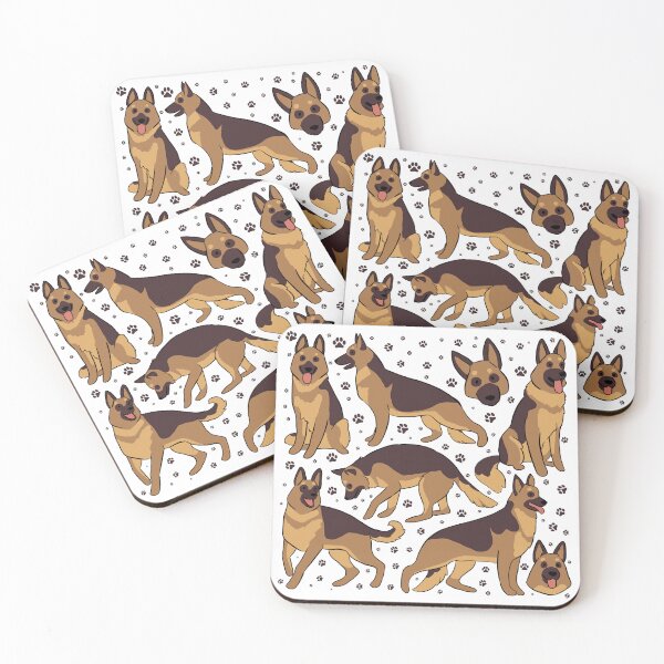Item preview, German Shepherd illustration  - cute cartoon German Shepherd pattern  designed and sold by Yarafantasyart.