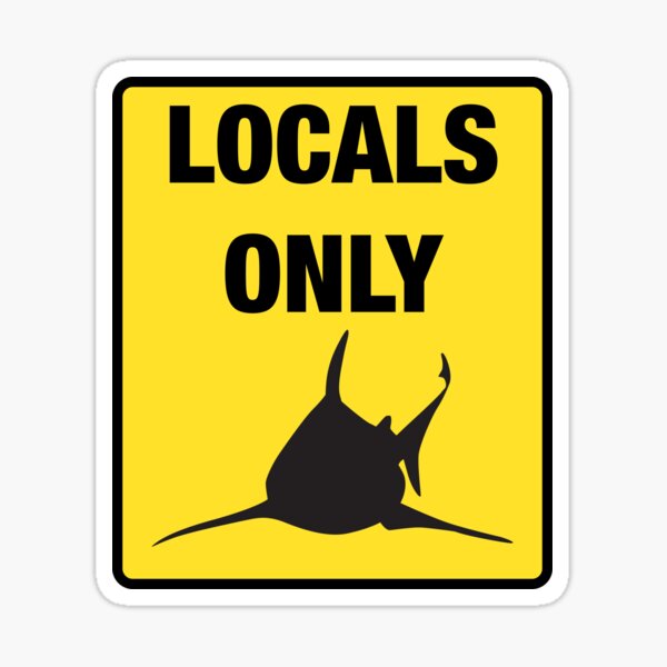 Item preview, Locals Only Shark design designed and sold by Mary Tracy.