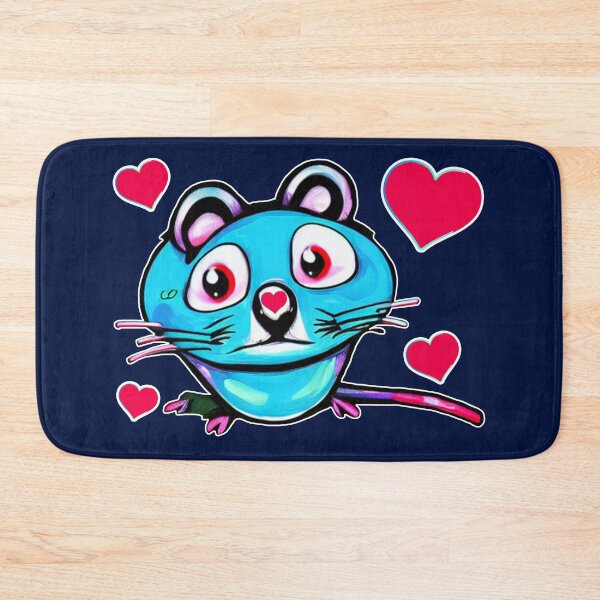 Item preview, Blue mouse with hearts designed and sold by Astralia.