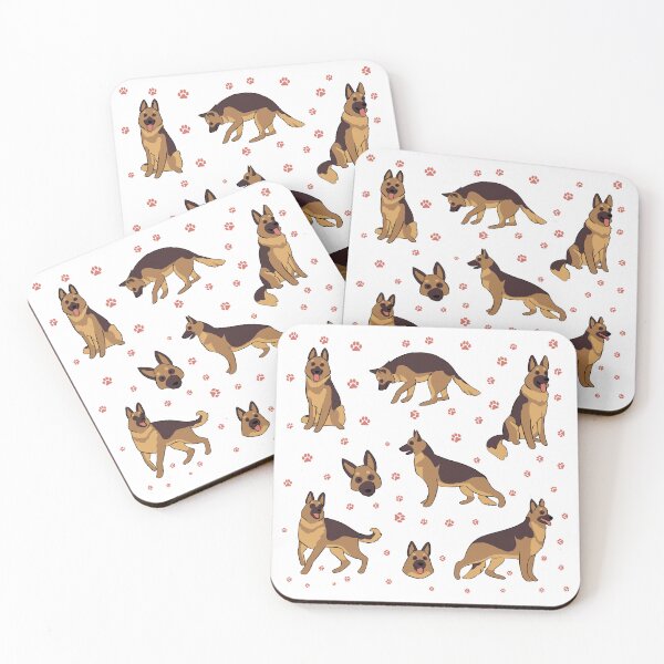 Item preview, German Shepherd illustration  - cute cartoon German Shepherd pack  designed and sold by Yarafantasyart.