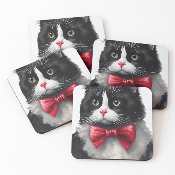 Item preview, My Cat Wearing A Bow Tie - Watercolour on Paper designed and sold by Mitch-Angelo.