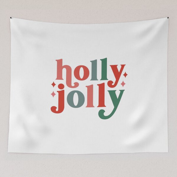 Item preview, Retro Christmas Holly Jolly Quotes designed and sold by Sadokartista.