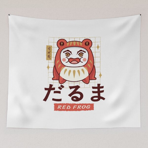 Item preview, Red Frog Daruma designed and sold by Lagelantee.