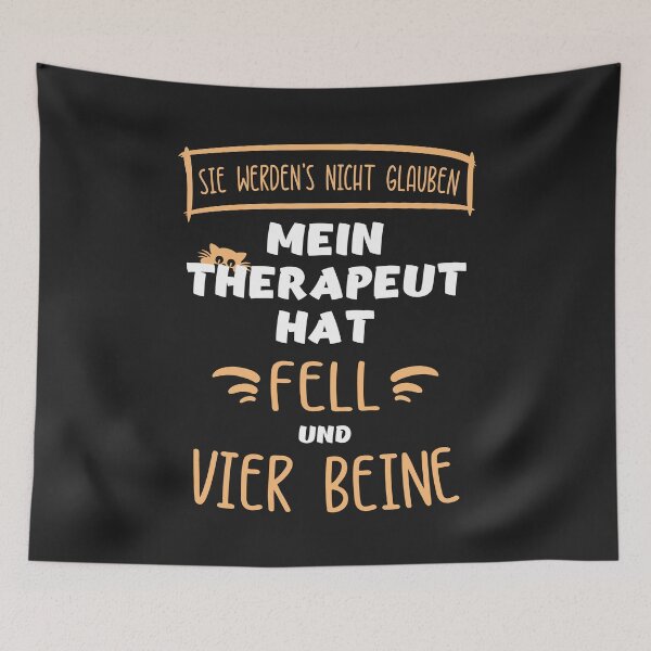 Item preview, Mein Therapeut hat Fell und vier Beine. Katzen. Lustige Sprüche für Katzenbesitzer designed and sold by silentcolors.