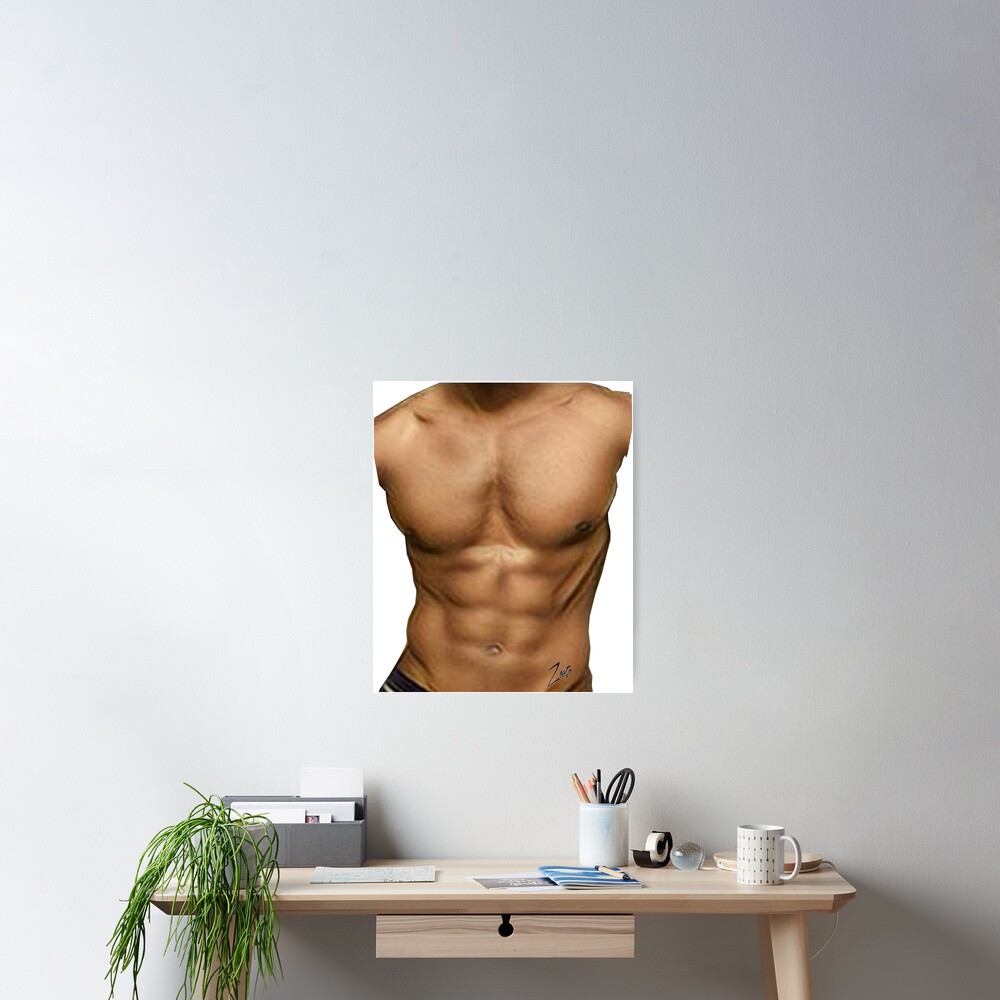 &ldquo;Sexy six pack abs&rdquo; Poster by ZvzoDesign | Redbubble
