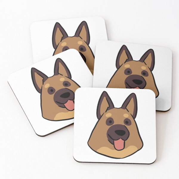 Item preview, German Shepherd face cute illustration  designed and sold by Yarafantasyart.