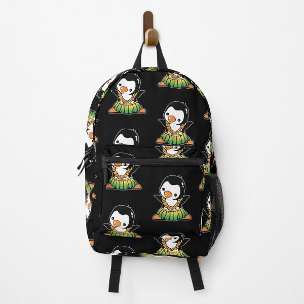 Item preview, Hawaiian hula cartoon penguin luau tee designed and sold by ferraudionne.
