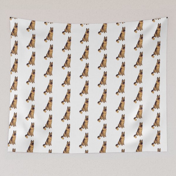 Item preview, German Shepherd dog cute illustration  designed and sold by Yarafantasyart.