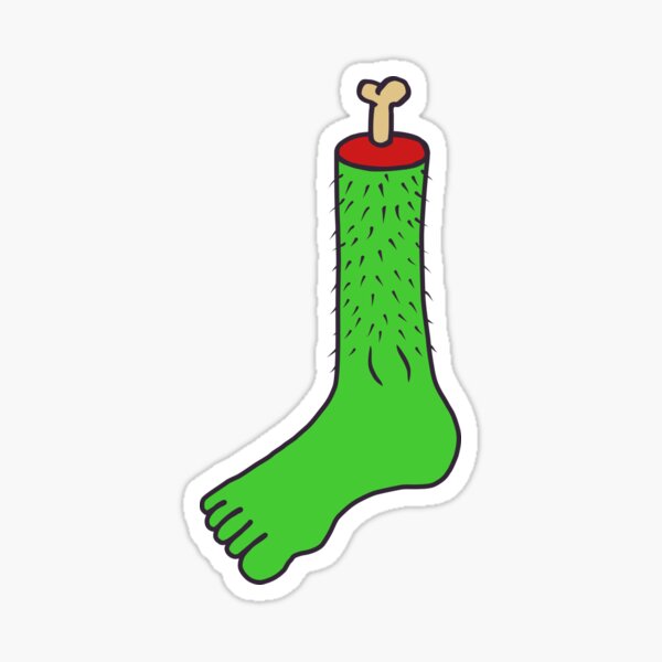 leg stump (green) Sticker