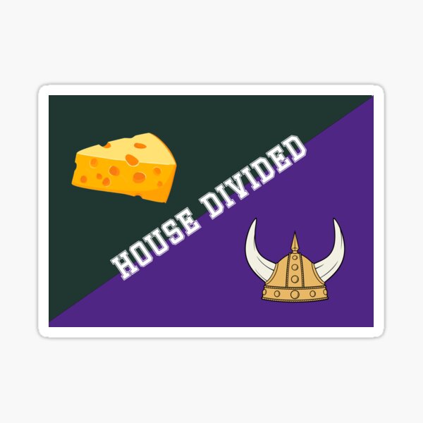 "House Divided Packers/Vikings" Sticker for Sale by iburroughs97