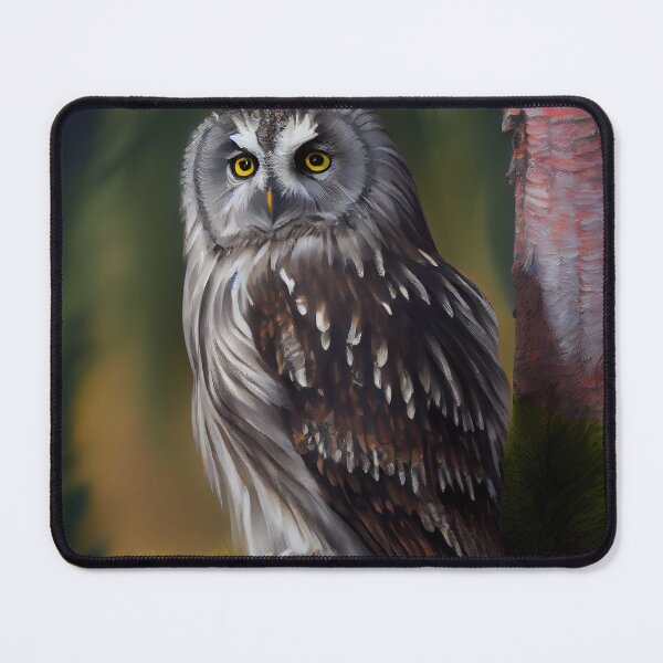 Item preview, Boreal owl - Oil Paint designed and sold by ABArtByAlexST.