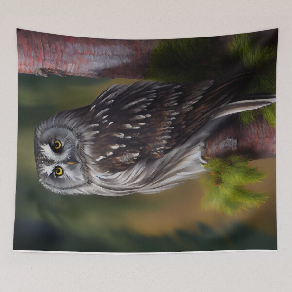 Item preview, Boreal owl - Oil Paint designed and sold by ABArtByAlexST.