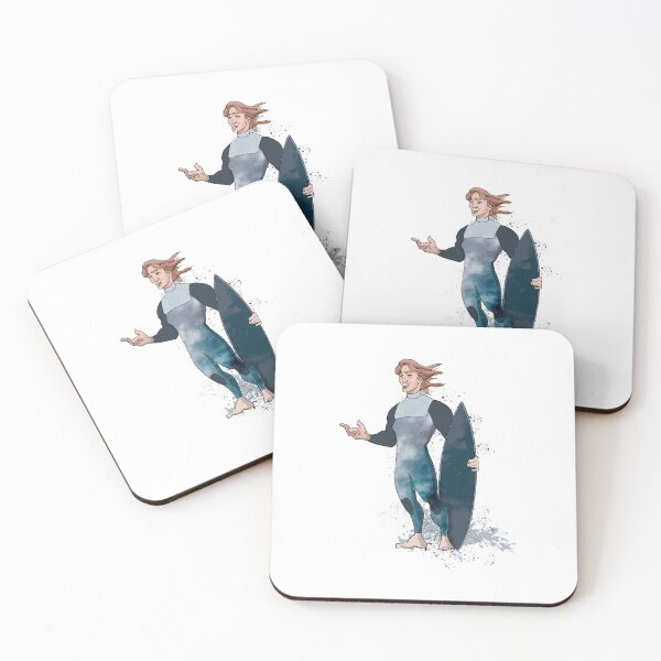 Item preview, Cartoon surfer in a casual pose designed and sold by U-WESTDESIGN.