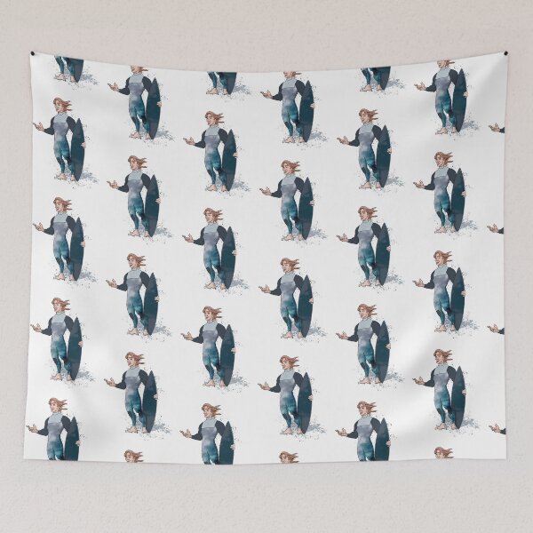 Item preview, Cartoon surfer in a casual pose designed and sold by U-WESTDESIGN.