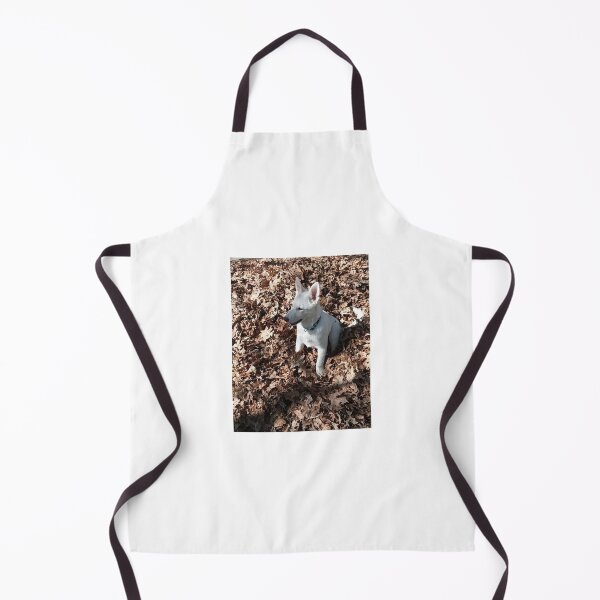Item preview, White german shephard in fall leaves designed and sold by MeggyMayDesigns.