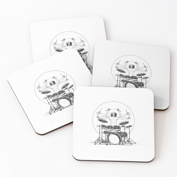Item preview, Vitruvian man parody of playing the drums for drummers funny  designed and sold by GreenMall.