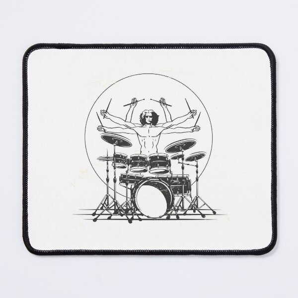 Item preview, Vitruvian man parody of playing the drums for drummers funny  designed and sold by GreenMall.