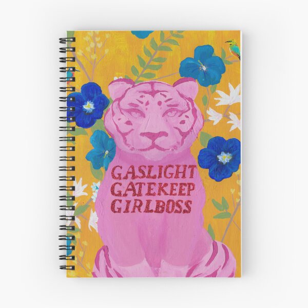 Item preview, Gaslight Gatekeep Girlboss Pink Tiger designed and sold by Kris Orion Rose.