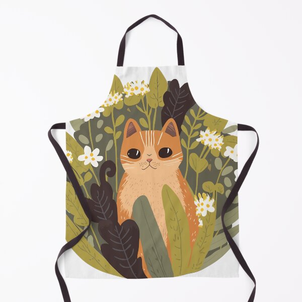 Item preview, Cute Ginger Cat in Some Wild Flowers designed and sold by Odd World.