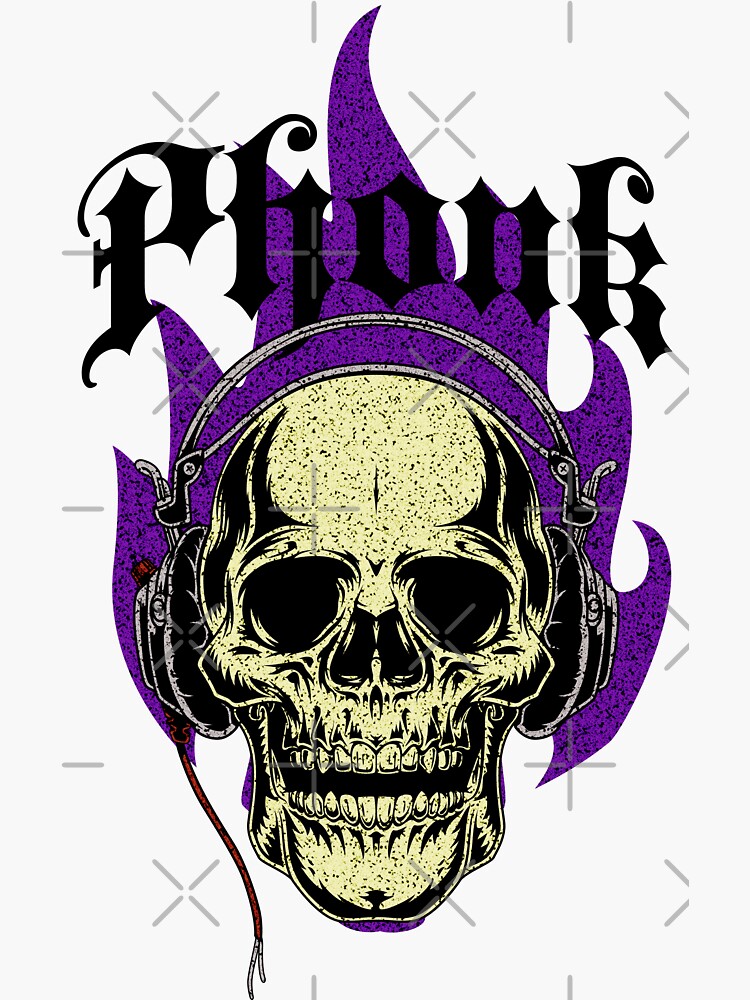 Phonk Music Skull Sticker For Sale By Ruthlessm Redbubble