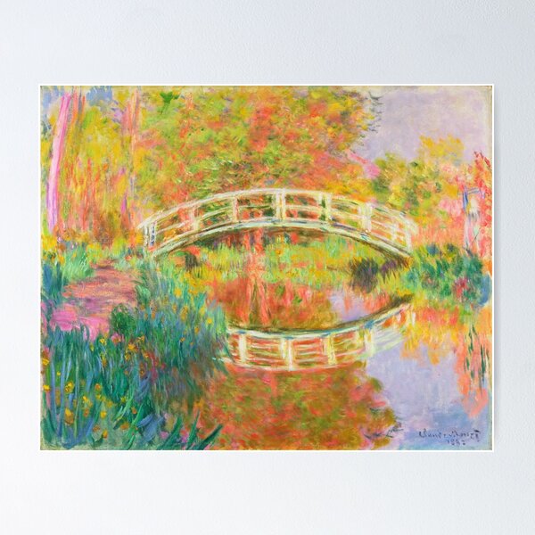 Aperçu de l'œuvre Claude Monet, français, 1840-1926 'Passerelle japonaise, Giverny' créée et vendue par Vintage Designs +.