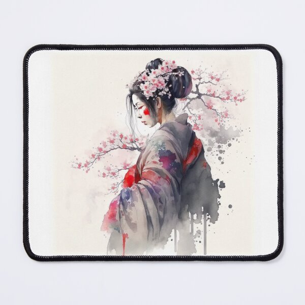 Item preview, Japanese Geisha in a Kimono with Sakura Flowers designed and sold by BigLoro.