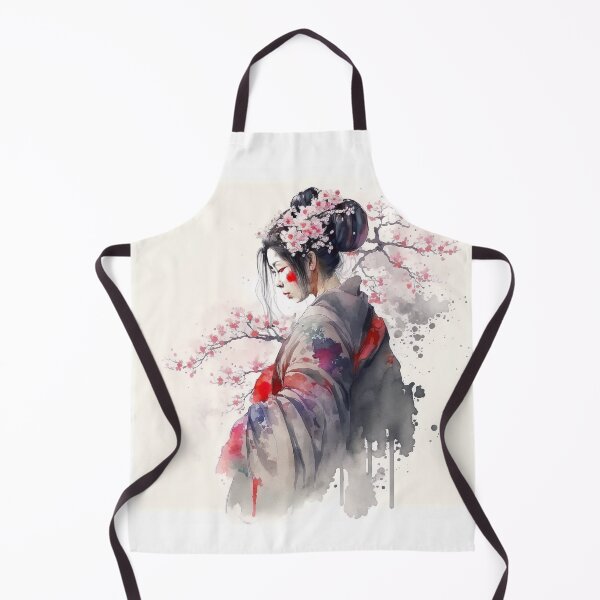 Item preview, Japanese Geisha in a Kimono with Sakura Flowers designed and sold by BigLoro.
