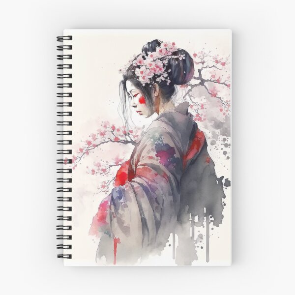 Item preview, Japanese Geisha in a Kimono with Sakura Flowers designed and sold by BigLoro.