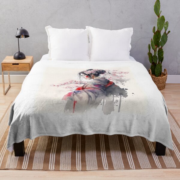 Item preview, Japanese Geisha in a Kimono with Sakura Flowers designed and sold by BigLoro.