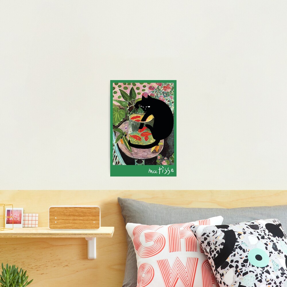 matisse&#39;s goldfish and a cat Photographic Print