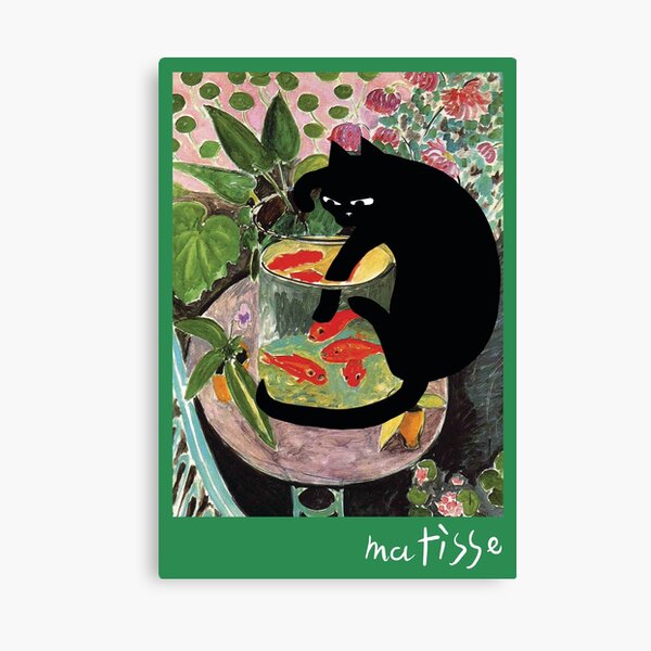 matisse's goldfish and a cat Canvas Print