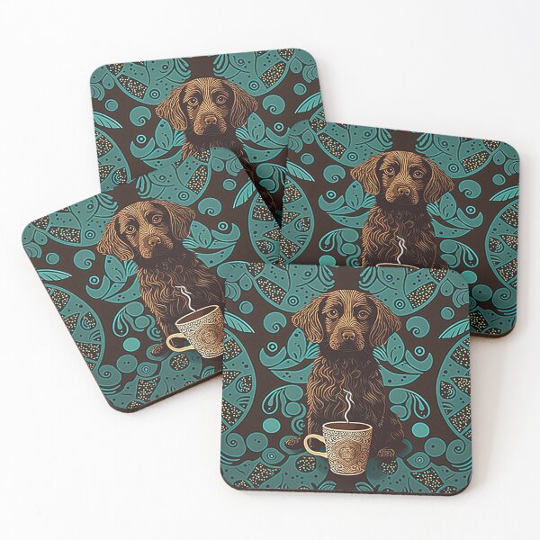 Item preview, Dog and Coffee Design Pattern designed and sold by Juliascutecornr.