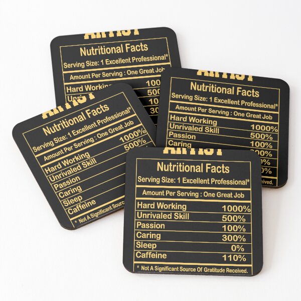 Item preview, Artist Nutritional Facts Gifts designed and sold by tejoi.