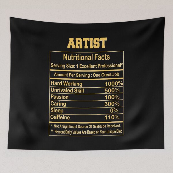 Item preview, Artist Nutritional Facts Gifts designed and sold by tejoi.