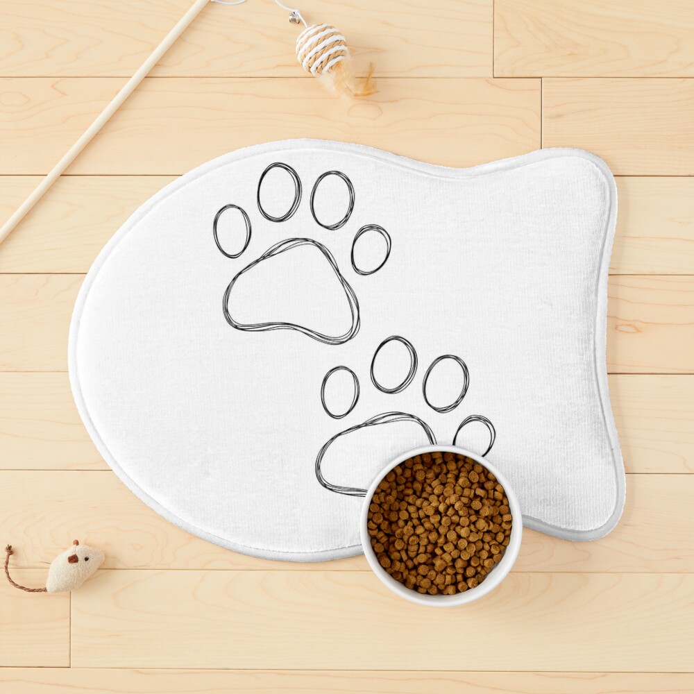 GODPOK Footprint Control Animal Paw Flat Dog Cat Pawprint Sign Symbol Pattern Foot Grooming Rug Doormat Bath Mat 23.6x15.7 inch