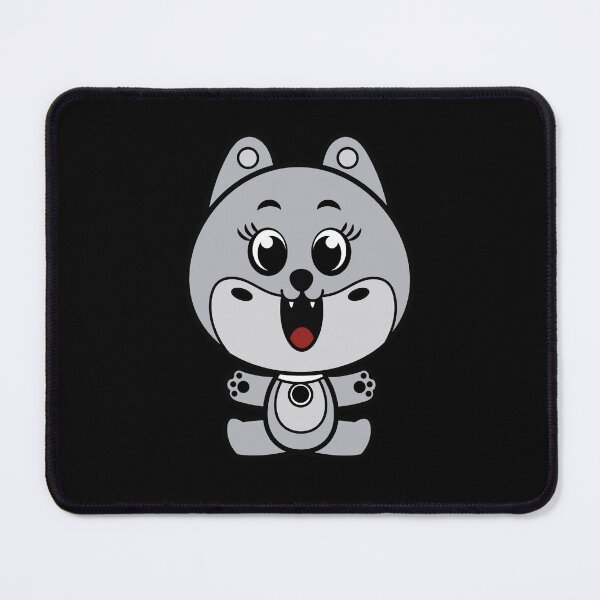 Item preview, Grey Kawaii chibi cute dog sticker and fridge magnet designed and sold by GaryDobson.