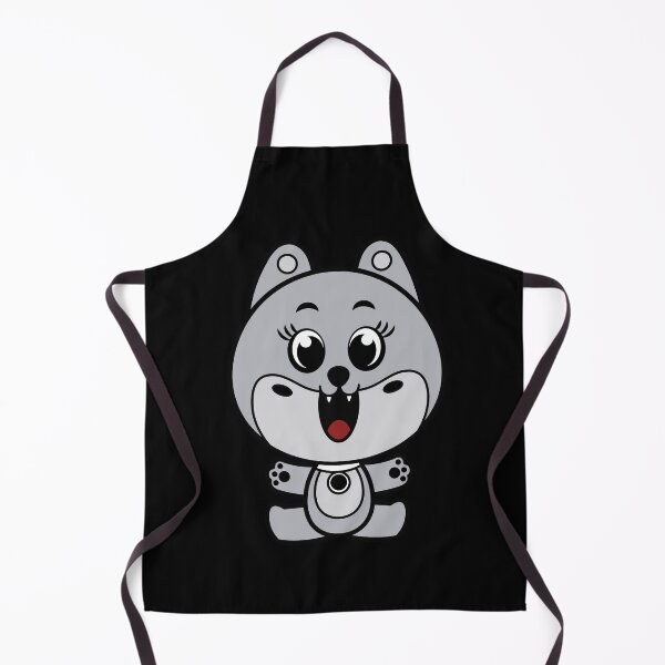 Item preview, Grey Kawaii chibi cute dog sticker and fridge magnet designed and sold by GaryDobson.