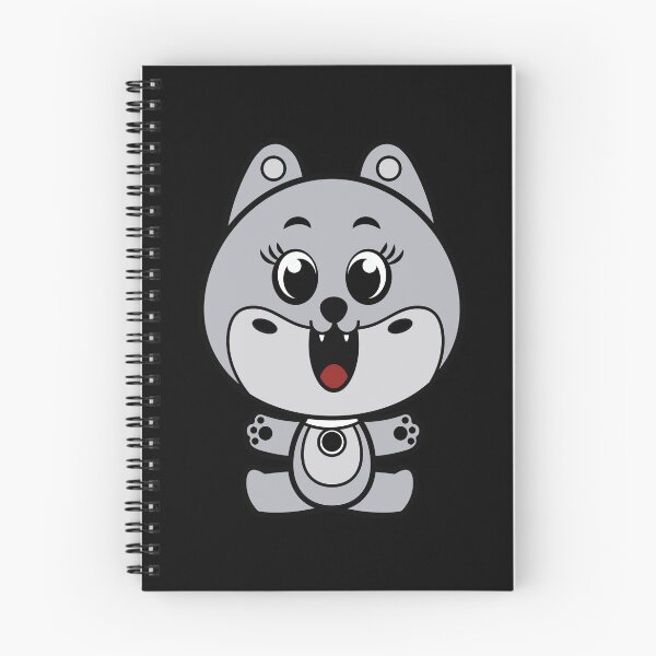 Item preview, Grey Kawaii chibi cute dog sticker and fridge magnet designed and sold by GaryDobson.