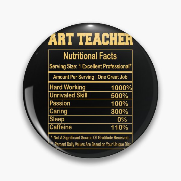 Item preview, Art teacher nutritional facts designed and sold by tejoi.